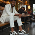 HEED NYC Men's Classic Black & White Vegan Leather Sneaker
